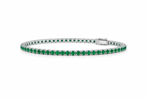 Pulsera Tenis Verde Imperial - Plata ley 925