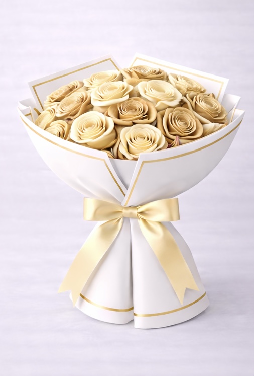 bouquet-crema-dorado