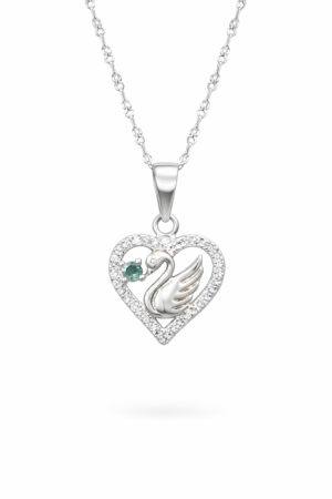 Dije de plata Cisne del amor eterno