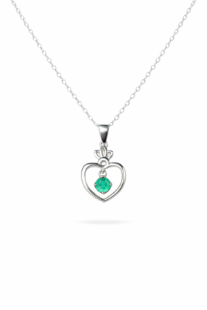 Dije de plata Corazón de bosque