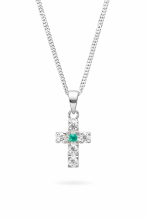 Dije de plata Cruz Aurora