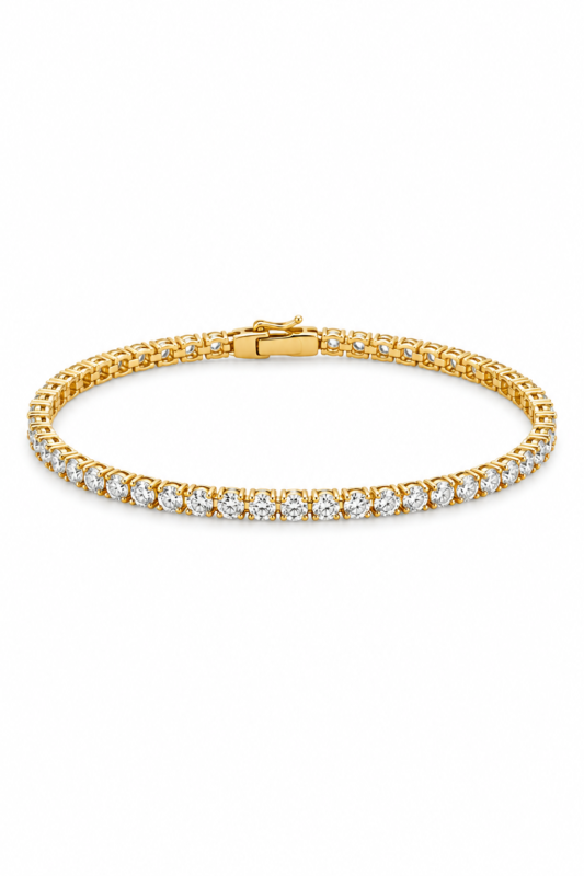 Pulsera Tenis Luce en oro italiano 18K con circones
