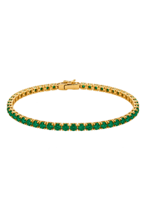 Pulsera Tenis Imperiale en oro 18K con esmeraldas naturales – Ruby Éternelle